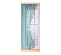 1 Single Plain Voile Curtain Panel Net Curtains Slot Top Road Pocket Header 14 Colours (Duckegg, 90)