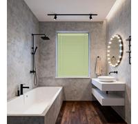 1" Slat Aluminum Venetian Blinds, Light Filtering Horizontal Shades, Privacy Mini Blinds, 20"-68" Widths, Cordless for Bedroom, Bathroom, Office(Fruit green)