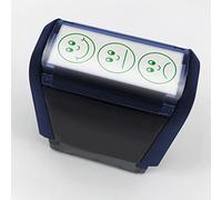 1 Smiley Face Expressions Pre-inked Stamper Green Ink Ready To Use 38x15mm Primary Teaching Services
