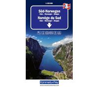 1 Southern Norway Road Map: Mit Oslo, Stavanger, Bergen inkl. Reiseinformationen (Regional maps - Norway)