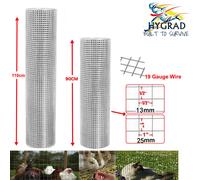 Galvanised Steel Welded Chicken Coop Mesh Wire Rabbit Pet Fence Plant Netting 900 & 1100mm Square In Different Sizes (1” Square 30 Metre x 900mm Roll)