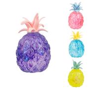 1 Squeezy Bead Glitter Pineapple - Fun Soft Fidget Toy, Stress Relief, Novelty Party Bag Fillers, Sensory Stimulation, Fruit Squishies, Toys for Autism ASD ADHD Hand Therapy