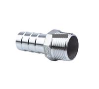 1" Stainless Steel 304 BSP Male Thread Pipe Fitting X Hose 12mm Tail Reducer Joint Coupling Connector Barb Fittings