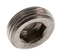 1'' Stainless steel Closing plug with Inner Hex without collar 40 Bar
