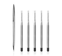 1 Stainless Steel Roller and 5 Replacement Refills, Business Rollers, Writing Tools, Stylish and Simple Gel Pens