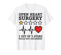 1 Star for Open Heart Surgery Patient Funny Recovery T-Shirt