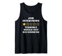 1 Star Would Not Recommend Funny Job Interviews Tank Top