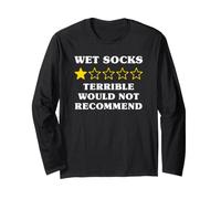 1 Star Would Not Recommend Funny Wet Socks Long Sleeve T-Shirt