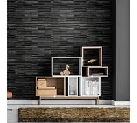 1 Sticker Anthracite | Wall Sticker Self-Adhesive | Stone Trim Bathroom Kitchen Living Room | Sticker Self-Adhesive Wallpaper - 60 x 60 cm - Pack of 1