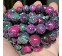 1 Strand 45pcs Natural Stone Rose Quartz Tiger Eye Black Obsidian Beads for Jewelry Making DIY Bracelet Necklace-Tourmarine Jade-8mm