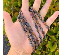 1 Strand Adabele Natural Pietersite Hawk's Eye and Tiger Eye Healing Gemstone 7mm to 9mm Free Form Oval Tumbled Pebble Stone Beads 15 inch for Jewelry Making GZ11-83