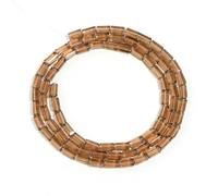 1 Strand Rectangular Glass Crystal Beads Colorful Loose Beads for Jewelry Making DIY Bracelets Necklace Accessories Handmade-Gold Champagne-3x6mm APX 80pcs