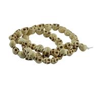 1 Strand White Howlite Turquoise Carved Skull Spacer Beads 8x6 mm 52 Pieces, 8x6 mm 52 Pieces