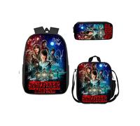 (1) Stranger Things School Bag Lunch Bag Pencil Case Kids 3 Piece Set