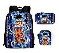 (1 style, Backpack) New cartoon cartoon dragon ball backpack primary and secondary school school bag shoulder bag pencil bag three-piece set