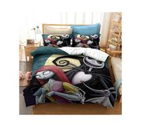 (1, Super King) Nightmare on Christmas Eve Bedding Set Valentine's Day 3 Piece Pillowcase Comforter Set