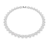 (1) Swarovski Angelic 2025 Newest Good Brand Silver Color Heart Love Ariana Grande Tennis Necklace Women's Romantic Luxury Jewelry Gifts Set