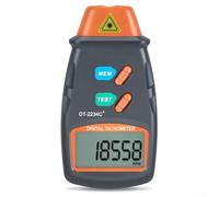 1*Tachometer Optical Tachometer Digital Rpm Meter Non-contact Rpm Meter For Motor Speed Infrared Sensor Measurement DT-2234C+ Handheld Digital Meter (yellow button)