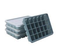 1 Tbsp Silicone Freezer Molds,Perfect for Storing Garlic, Ginger, Pesto, Herbs,Tomato Paste, Lemon Juice,Vegetable Purees,Purees and More - Silicone Food Freezer Tray(4 Pack Blue)