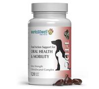 1-TDC "NEW TWIST OFF" Dual Action Natural Support for Periodontal & Joint Health in Dogs & Cats | Professionally Formulated Total Wellness Formula with 1-TetraDecanol Complex (120 softgels)