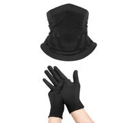 1 Thermal Neck Mask And 1 Pair Of Gloves, Thermal Knitted Mask, Windproof Ear Mask, Suitable For Cycling, Skiing, Mountaineering