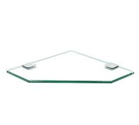 1 Tier Bathroom Tempered Glass Corner Shelf Rustproof Stainless Steel Shower Shelf Suspended Triangle Holder Floating Shelf with Towel Rack for Toilet-A