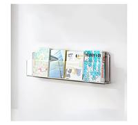 1 Tier Clear Acrylic Magazine Holder, Wall Mount Bookshelf Magazine Rack, Literature Brochure File Display Shelf for Waiting Room, Living Room, Office, Home, Organization (Color : Transparent, Size