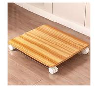 1 Tier Under Desk Printer Stand with Locking Wheels Mobile Printer Table Cart Shelf for Small Spaces Beige (50 * 45)