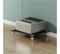 1 Tier Wooden o Rack - Open AV Ma Stand for Ste Equint Record Player & o-Video Shelving - Slish Nero h Space-Saving Design