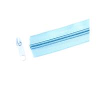 1 to 10 Meters Nylon Coil Zippers with Sliders for Garment Bag Shoes Sewing Repair Kits DIY 3# or 5#,Light Blue,No5-5Meters 5Pcs