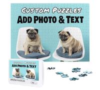 1 to 10 Photos Personalised Jigsaw Puzzle Wooden Custom Puzzles 300, 500, 1000 Pieces Customised Picture Name Text Puzzle Frames Birthday, Wedding, Graduation, Festivals for Women Men, 500 pcs