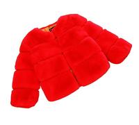 1 to 10 Years Kids Girls Long Sleeve Furry Coat Faux Fur Coat Jacket Little Kid Girl Cold Winter Shaggy Warm Coats Toddler Faux Fur Coat