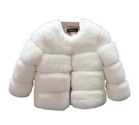 1 to 10 Years Kids Girls Long Sleeve Furry Coat Faux Fur Coat Jacket Little Kid Girl Cold Winter Shaggy Warm Coats Toddler Faux Fur Coat