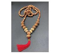 1 to 14 Mukhi Rudraksha Gauri Shankar Ganesha Rudraksh Mala, Siddha Java Beads in Red Thread (14mm- 17mm)