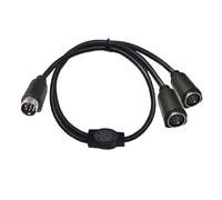 1 to 2 8pin Din Y Splitter Cable 8pin S-video Cord For Synthesizer And Guitar With Double Sockets