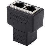 1 to 2 Ways RJ45 Female Splitter Ethernet Network Cable Double Connector Adapter Ports Coupler for Laptop Docking Stations Professional