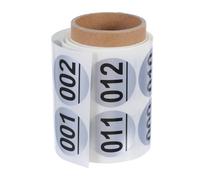 1 to 200 Self Adhesive PET Labels Number Stickers | Office Organising Boxes and Plastic Bottles, Consecutive Numbering, Strong Glue Backing, 3cm Size
