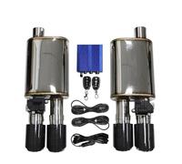 1 To 2pcs Car Silencer Stainless Exhaust System Electric Valve Control Exhaust Pipe Kit Adjustable Valve Angle Carbon Tip Exhaust Tips(Type C 51MM)