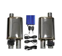 1 To 2pcs Car Silencer Stainless Exhaust System Electric Valve Control Exhaust Pipe Kit Adjustable Valve Angle Carbon Tip Exhaust Tips(Type A 51MM)