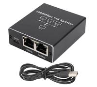 1 to 3 Gigabit Ethernet Splitter Hub 1000Mbps LAN Network Switch for Cat 6/7/8 Cables USB Powered Plug and Play Desktop Expansion for Home Office