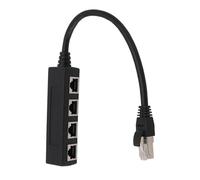 1 to 4 Ethernet Splitter, 100Mbps 1000Mbps High Speed RJ45 Computer Network Splitter, Long Distance Connection, Dual Computer Sharing, Internet Splitter