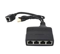 1 to 4 Port Gigabit Ethernet Splitter, 1000Mbps RJ45 Network LAN Adapter, Compatible with Cat8 Cat7 Cat6 Cat5 Cat5e Cables