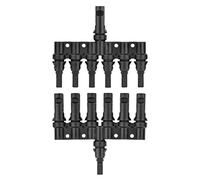 1 to 6 Solar Panel Connector - 6 Way Y Branch DIY Mount Tool Solar Parallel Connector in Pair - Solar Wire Connectors for Connection Between Solar Panels