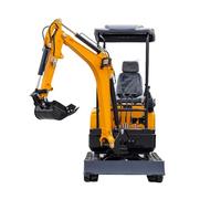 1 ton Compact mini Excavator - Hydraulic Crawler Excavator with Adjustable arm for Orchard Maintenance, Backyard Projects and Tight Spaces