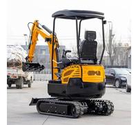 1 Ton Mini Excavator Equipped with Bucket, Canopy, and Compact Backhoe, Versatile Crawler Excavator for Farming, Construction, and Gardening
