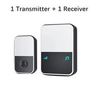 1 Transmitter + 1 Receiver Wireless Door Bell Doorbell Led Flash Waterproof 300M Wall Loud Chime
