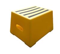 1 Tread Heavy Duty Safety Steps Moulded Plastic Industrial Anti Slip Footstep Warehouse Equestrian Platforms (Yelow)
