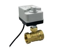 1" Two Way Motorized Ball Valve with Manual Switch 220V 12V 24V Brass Ball Valve 3-Wire 2 Point Control(220VAC)