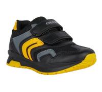 (1 UK, Black/Yellow) Geox Childrens/Kids Pavel Leather Trainers