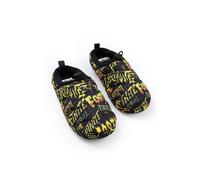 Fortnite Boys Black, Orange, Yellow Logo Slip On Loafer Slippers | Comfortable Home Wear for Lounging | Perfect for Gaming Enthusiasts Merch - 1 UK Child